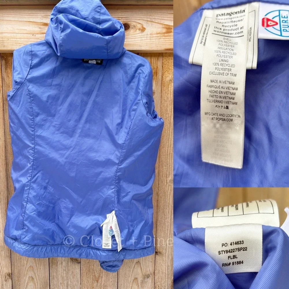 Patagonia Nano Puff Insulated Hoody Jacket Size Medium Float Blue - Picture 12 of 17